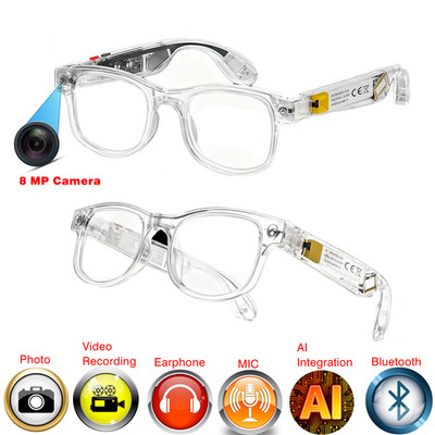 4K AI Smart Glasses Multifunction Camera Bluetooth Call Voice Assistant