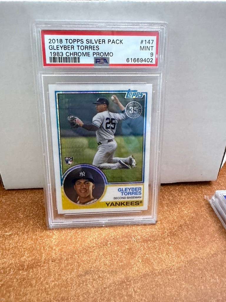 Topps 2018 Silver Pack 1983 Chrome Gleyber Torres #147 PSA 9 Yankees Rookie