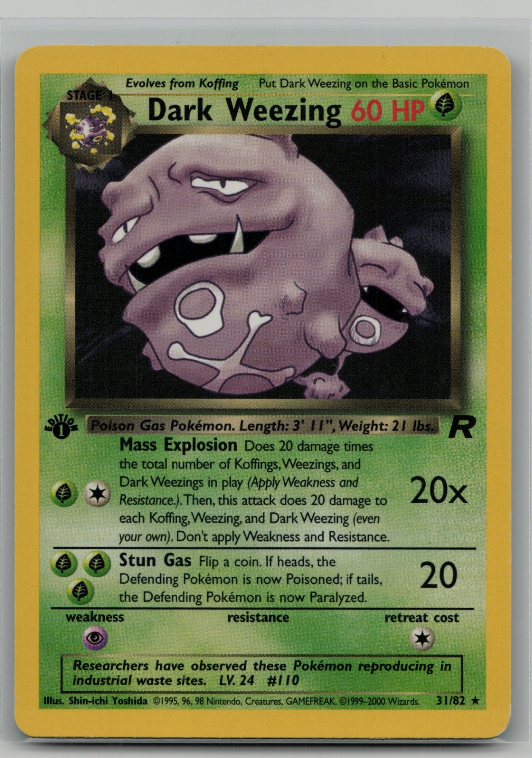 Dark Weezing (31) Rare Team Rocket 31/82 NM