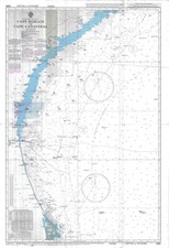 Papel gráfico mapa marino de la costa este de Estados Unidos Admiral Cabo Romain Cabo Cañaveral