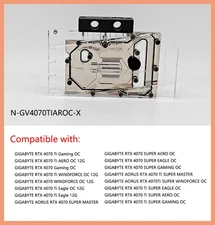 GPU Block For GIGABYTE RTX 4070Ti/4070 SUPER AORUS/ Master Gaming OC/AERO OC 12G