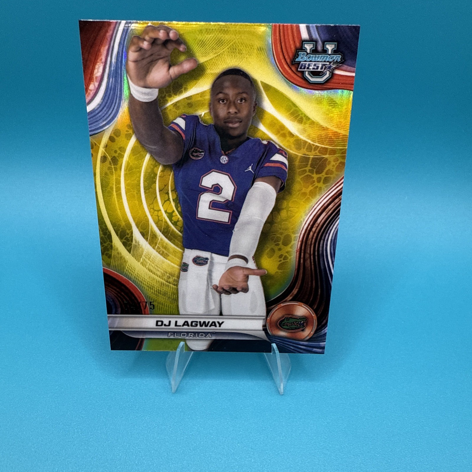 2024 Bowman's Best University - DJ Lagway #88 Yellow Refractor /75 (RC)