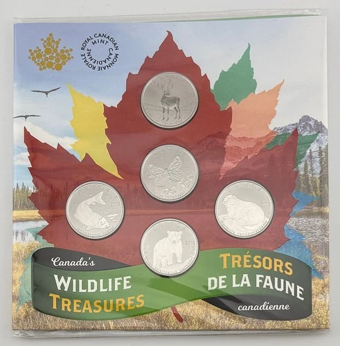 2019 Canada 50 Cents Wildlife Treasures 5-Coin Set