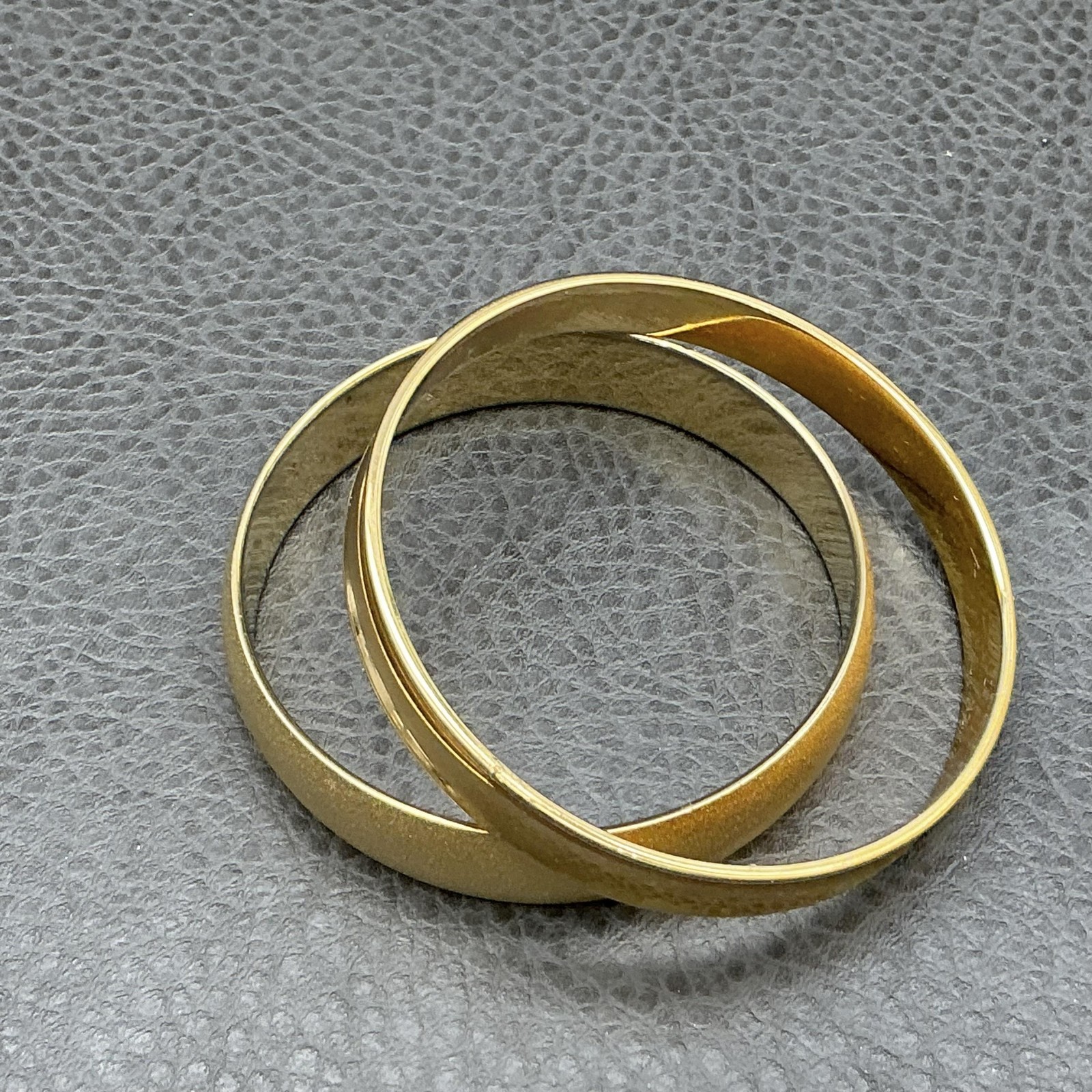 Monet Gold Tone Interlocking Bangle Bracelet Wome… - image 2