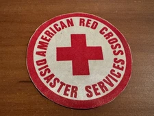 Vintage American Red Cross Disaster Services Satin Stick-on Patch (#320999)