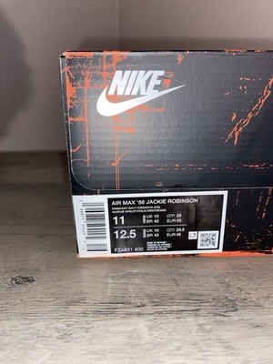 Nike Air Max 1 OG 86 Jackie Robinson Big Bubble Size 11 FZ4831-400