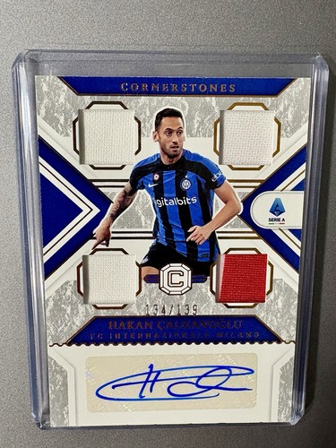 2022-23 Panini Chronicles Hakan Calhanoglu Cornerstones Jersey Autograph /139