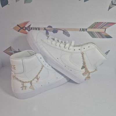 Nike Blazer Mid 77 LX White Chain Logo High Top Sneakers DN6880-100 Women