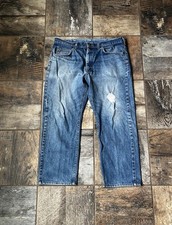 vintage lee riders jeans mens 34x30 blue straight leg union made in usa denim