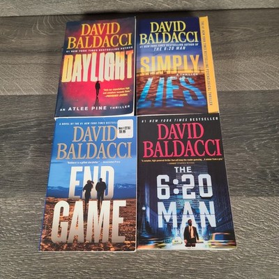 Lot of 4 David Baldacci Paperback Novels 6:20 Man End Game Daylight Simply Lies