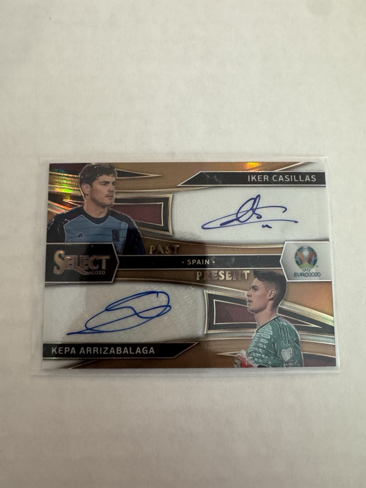 2020 Panini Select UEFA Euro Iker Casillas Kepa Past Present Dual Auto 1/1 Spain view 9