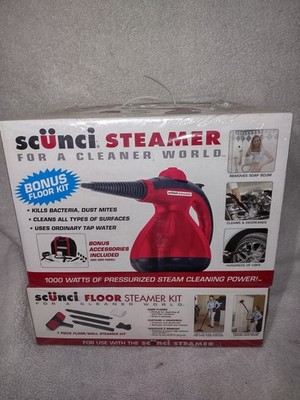 SEALED Scunci Steamer w/ Bonus Accessories & Floor Steamer kit NEW