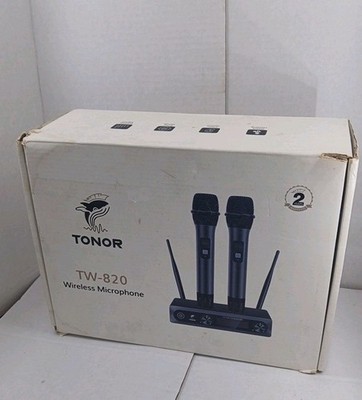 TONOR TW820 Professional 200FT Wireless UHF Microphone & Receiver Karaoke DJ KTV