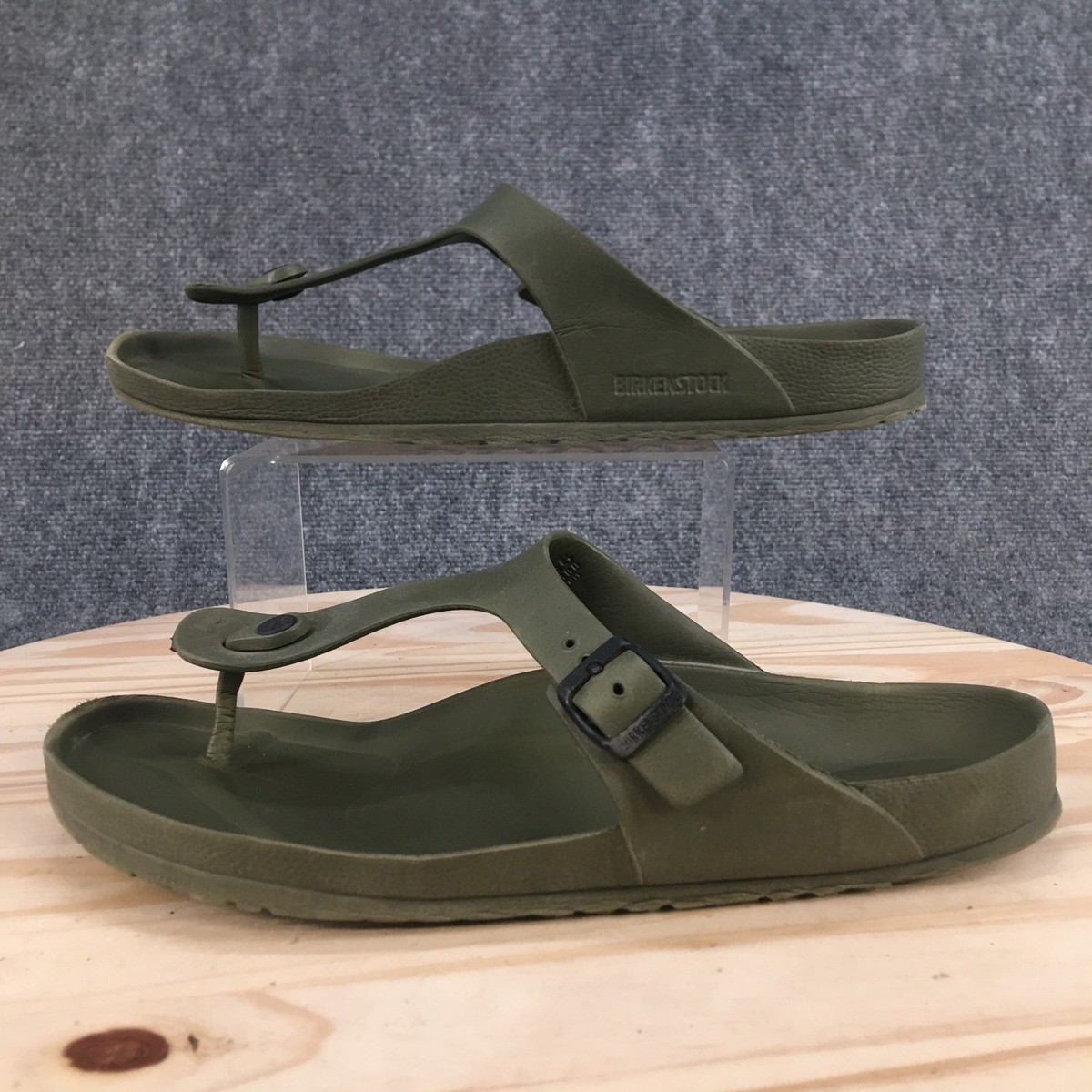 Birkenstock Sandals Mens 46 Olive Green Gizeh EVA Thong Flip  display picture 3