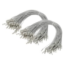 200 Pcs Christmas Ornament Hooks Gift Tag Hanger with Snap Lock, Silver