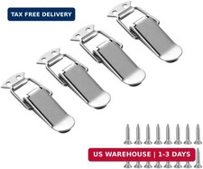 Latch, Stainless Steel Spring Loaded Toggle Latch, Silver Catch Hasp Clamp Clip