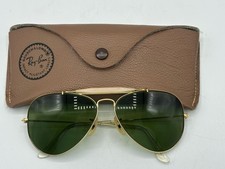 1960s 58 14 VINTAGE B L RAY BAN G15 OUTDOORSMAN AVIATOR SUNGLASSES Case