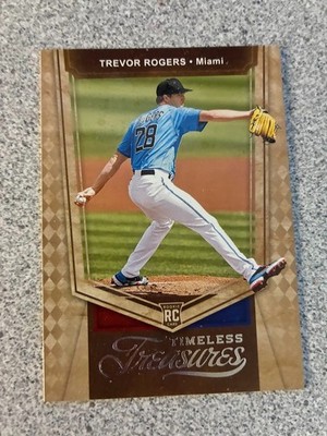 2021 Panini Timeless Treasures #3 Trevor Rogers RC Miami Marlins