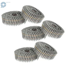 New 3600Pack Ring Shank Galvanized 1-1/4"x0.092" Collated Wire Coil Siding Nails
