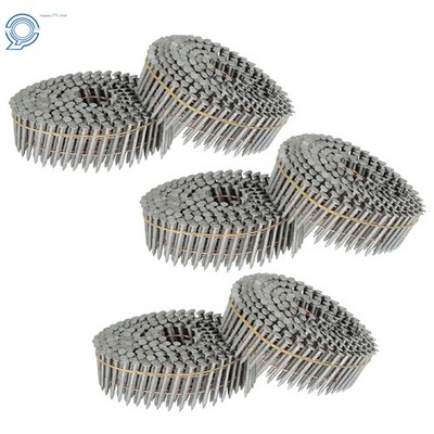 New 3600Pack Ring Shank Galvanized 1-1/4''x0.092'' Collated Wire Coil Siding Nails
