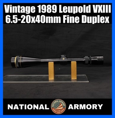 1989 Leupold VX-III 6.5-20x40 AO Fine Duplex Target Rifle Scope Black USA Made