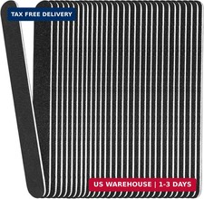 20 Pack 100/180 Grit Nail Files Black Professional Emery Boards Nail