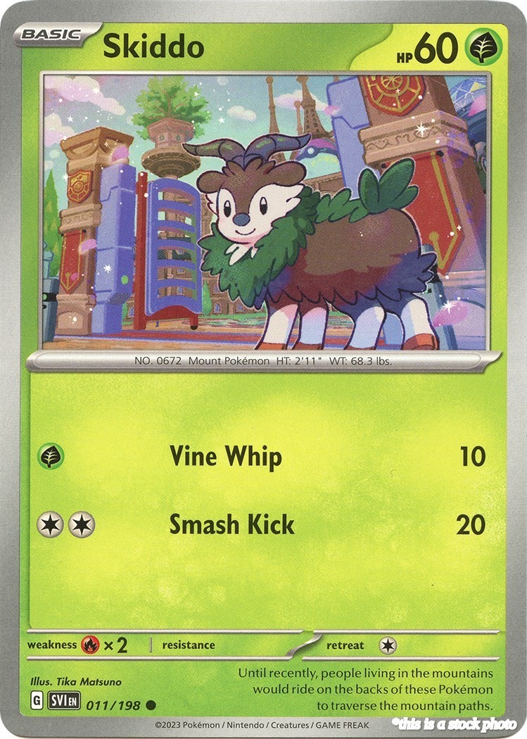 Skiddo SVI 011/198 Pokémon Common NM