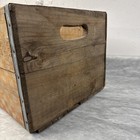 ANTIQUE SEALTEST CRATE AVERTISING BOX CHECKERBOARD RED METAL BANDED HAND PLANED — photo 3