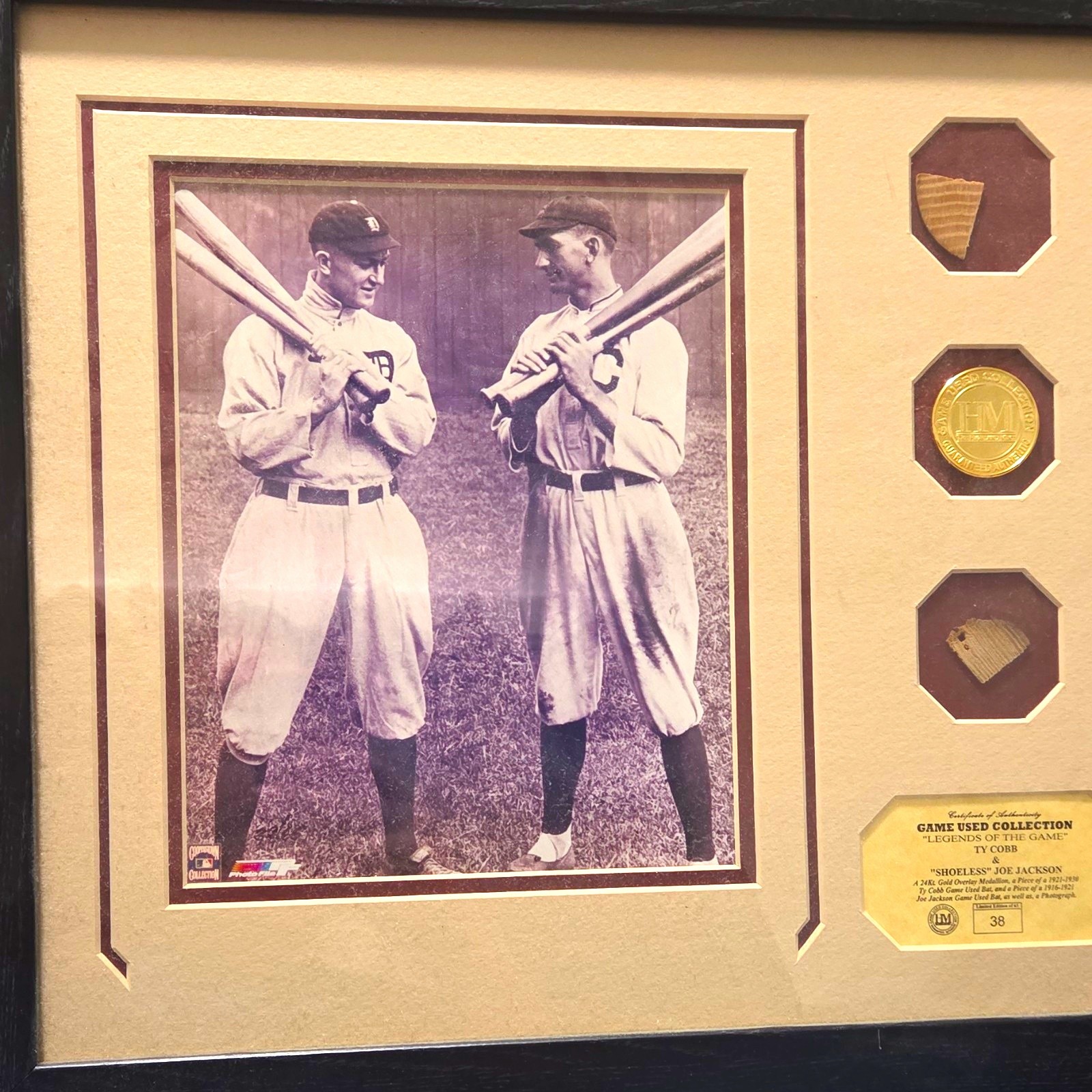 Highland Mint Ty Cobb & Shoeless Joe Jackson Game Used Bat Collection