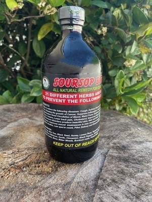 Soursop Living African Bitters,  100% Pure Natural Organic Herbal Detox 16 oz