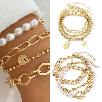 Beaded Bracelet Wrist Jewelry Charm Bracelet Suitable for Parties and Getaways