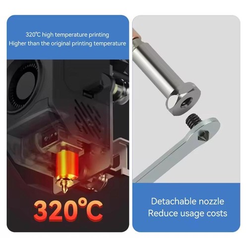 1/2/3x 0.4mm Hardened Steel Quick-Swap Detachable Nozzle For Anycubic Kobra3 Max - Photo 7/13