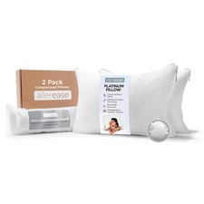 AllerEase Platinum 2-in-1 Adjustable Pillow, CleanBoost Allergen Barrier, Ext...