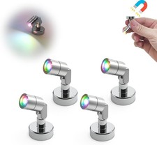 Suzeyar Metal Miniature LED Lights Tiny Spot Light Magnetic Base Battery Operate