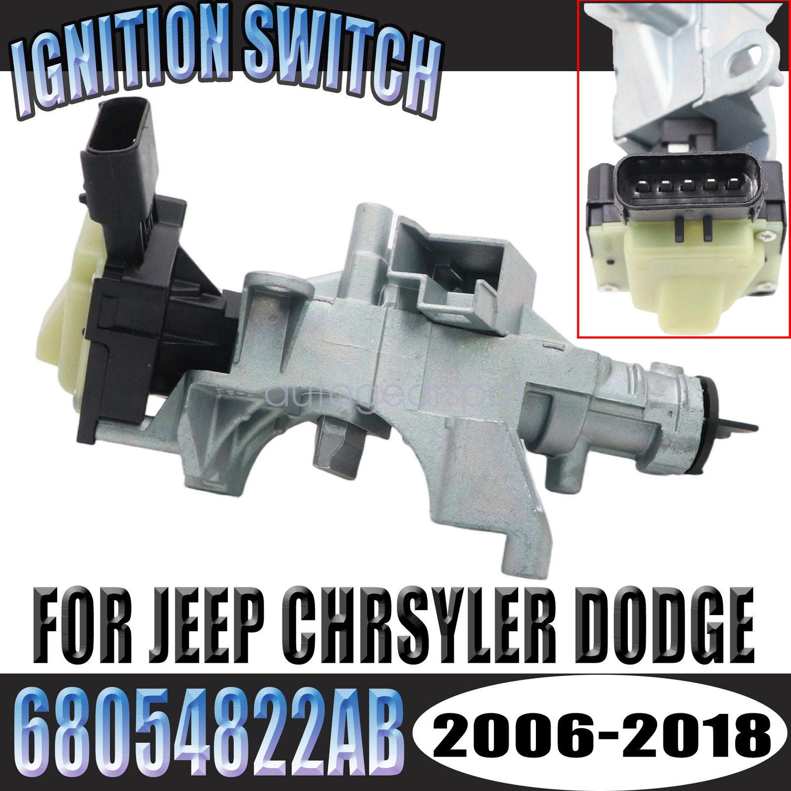 68054822AB New Ignition Lock Cylinder Assembly Switch For Jeep Dodge Chrysler