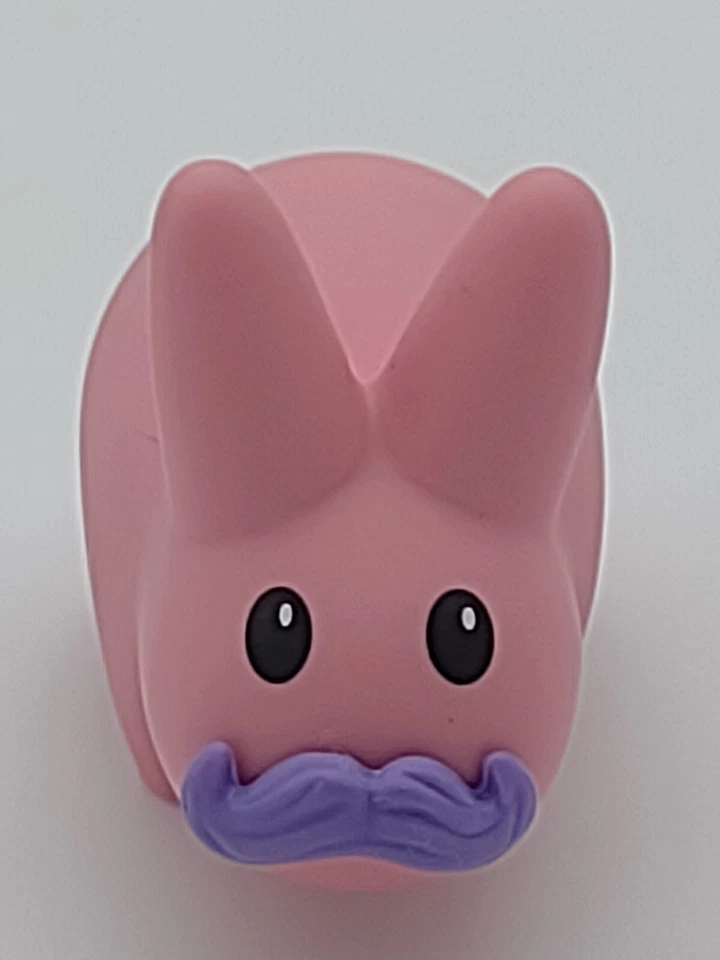 Kidrobot Happy Labbit Pink Mustache 1.3" Vinyl Figure Mini Series Stache Kozik - Image 3 of 4