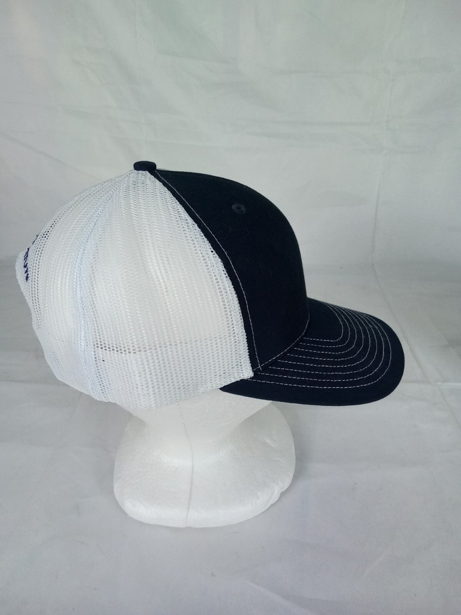 Wyoming Culinary Institute Embroidery Mountain Logo Mens Blue White Cap View 4