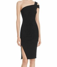 $228 Likely Women's Black Solid Packard One-Shoulder Bodycon Sheath Dress Size 2