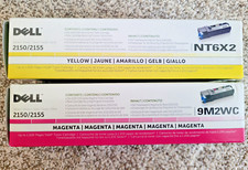 Dell 2150 / 2155 Magenta Yellow Toner Cartridges Lot of 2