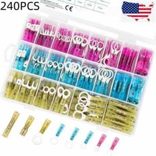 240PCS Heat Shrink Wire Connectors Electrical Crimp Marine Automotive Terminals