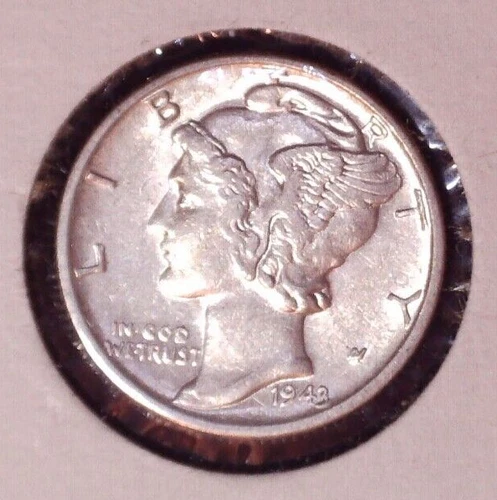 1943-D Mercury Dime Uncirculated 10(C) Silver #027