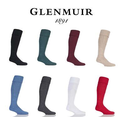 Herren Kniehohe Golfsocken Glenmuir Birkdale Baumwolle gepolstert viele Farben 1 Paar