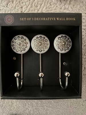 Metal Ceramic Hook Wall Coat Hanging Holder Towel Clothes