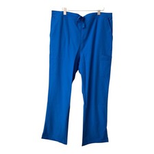 Adar Additions Mens Modern Straight Leg Fit Cargo Scrub Pants. Royal Blue NWT 2X