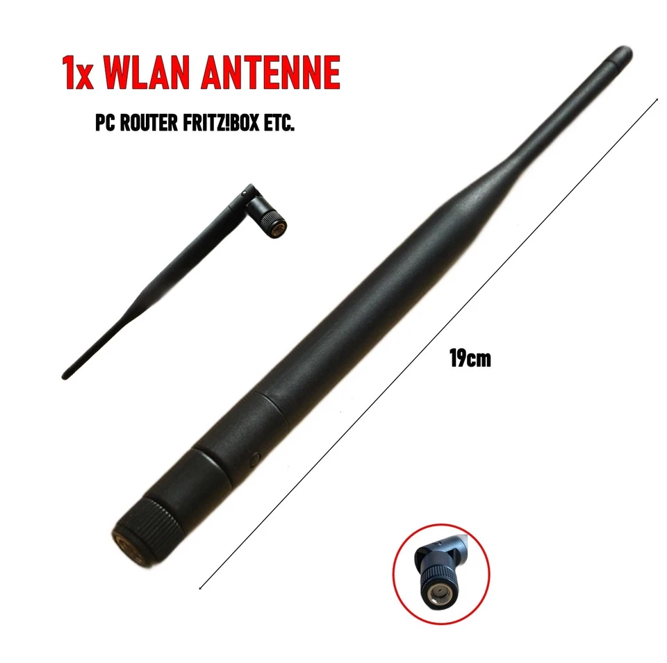 WiFi Antenne Router WLAN 9dbi Antenne Female kabel RP-SMA PC Fritz!Box #R2-E1