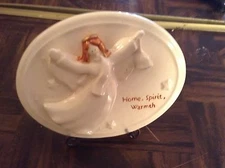 Angel plaque with small tabletop stand up stand 