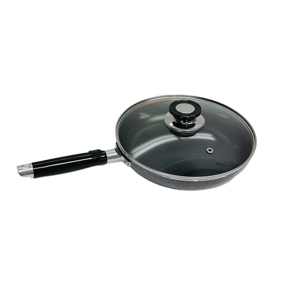9.5" Nonstick Fry Pan W/Lid Deep Frying Pan with Handle,Skillet,Dishwasher Safe