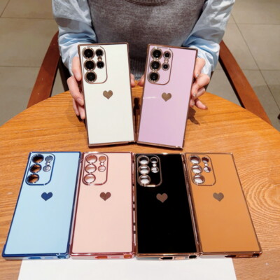 For Samsung A16 A15 A55 A54 A35 A25 Shockproof Silicone Heart Phone Case Cover