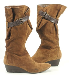 nine west suede wedge boots