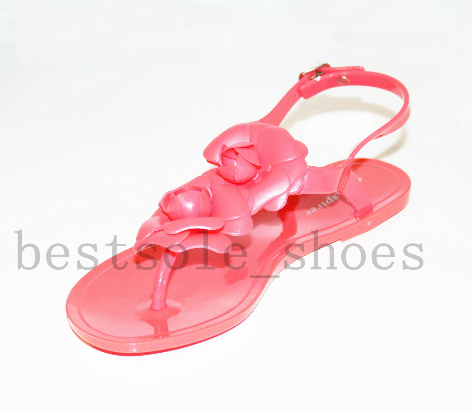 WOMENS LADIES FLORAL FLAT SANDALS SUMMER JELLY FLIP FLOPS PUMPS BEACH